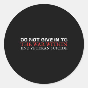 Sticker Rond Sensibilisation au suicide chez les vétérans