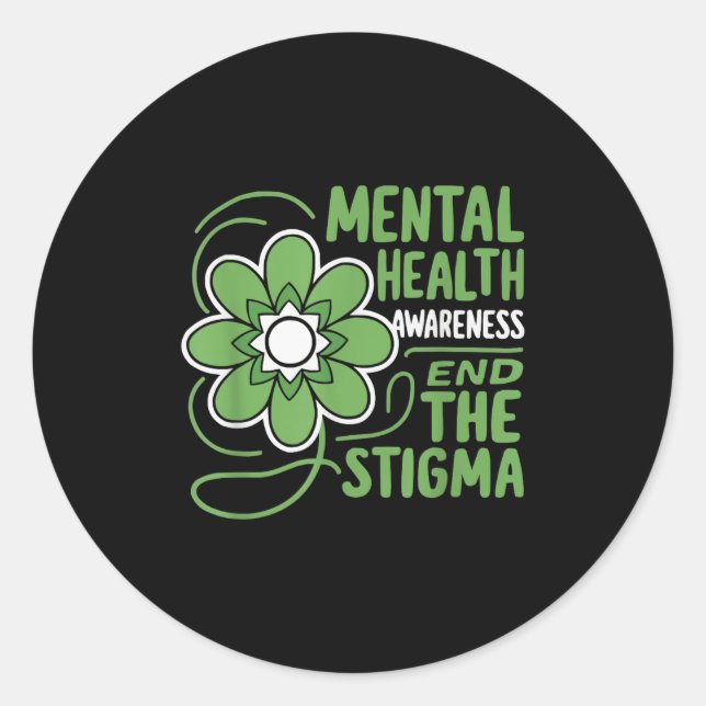 Sticker Rond Sensibilisation au suicide Dépression Anxiété Sant (Devant)