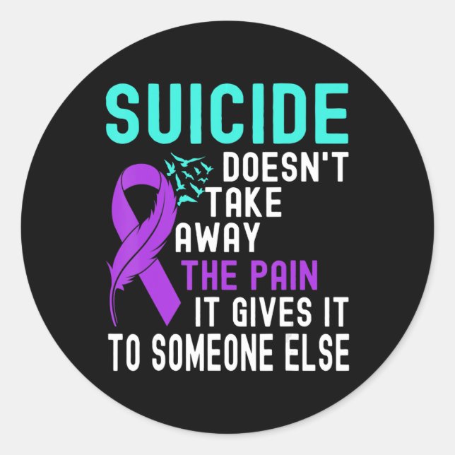 Sticker Rond Sensibilisation au suicide Prévention du suicide (Devant)