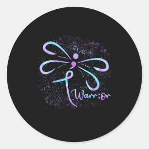 Sticker Rond Sensibilisation au suicide Semicolon Dragonfly San