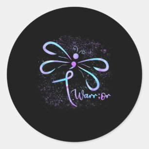 Sticker Rond Sensibilisation au suicide Semicolon Dragonfly San