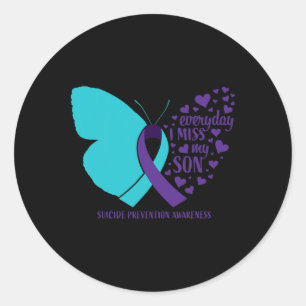 Sticker Rond Sensibilisation au suicide Son Dons Amour Mémoire 