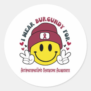 Sticker Rond Sensibilisation au syndrome antiphospholipidique S