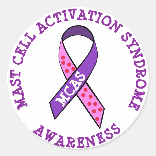 Sticker Rond Sensibilisation au syndrome d'activation des cellu (Devant)