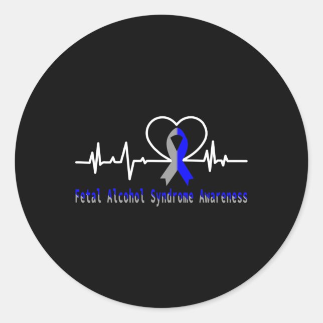 Sticker Rond Sensibilisation au syndrome d'alcoolisme foetal So (Devant)