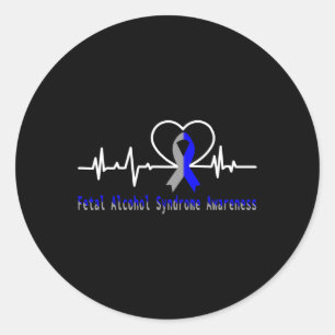 Sticker Rond Sensibilisation au syndrome d'alcoolisme foetal So
