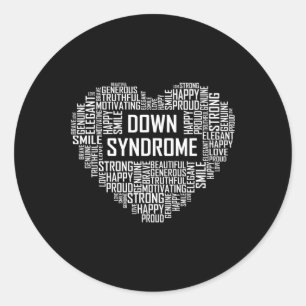 Sticker Rond Sensibilisation au syndrome de Down Cadeaux de sou
