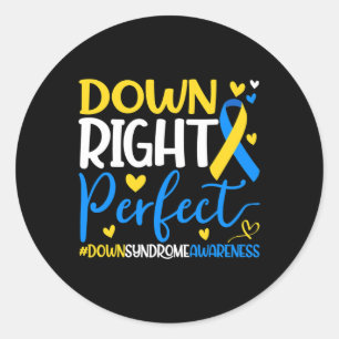 Sticker Rond Sensibilisation au syndrome de Down - Dessus droit