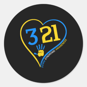 Sticker Rond Sensibilisation au syndrome de Down - Journée mond