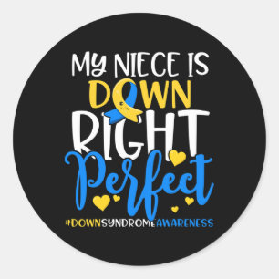 Sticker Rond Sensibilisation Au Syndrome De Down Ma Nièce Est E