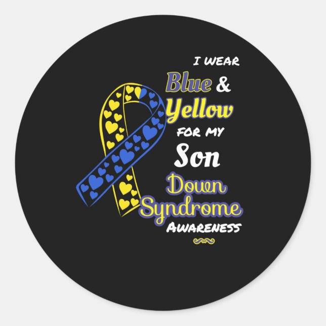 Sticker Rond Sensibilisation Au Syndrome De Down Pour Son (Devant)