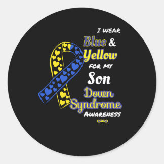 Sticker Rond Sensibilisation Au Syndrome De Down Pour Son