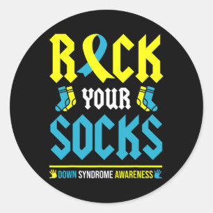 Sticker Rond Sensibilisation au syndrome de Down Rocher vos cha