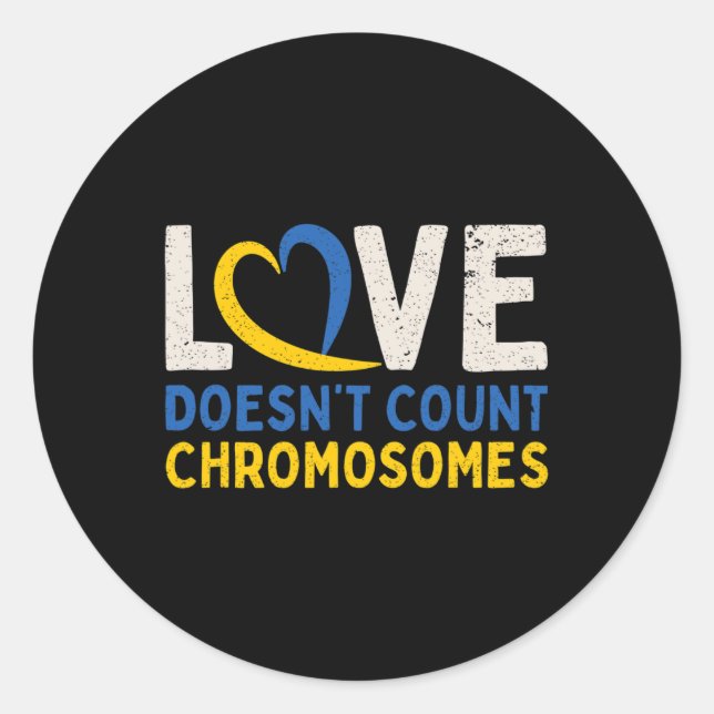 Sticker Rond Sensibilisation au syndrome de Down Syndrome de Do (Devant)