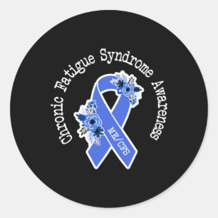 Sticker Rond Sensibilisation au syndrome de fatigue chronique M