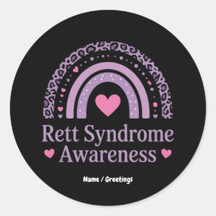 Sticker Rond Sensibilisation au syndrome de rétrospective Purpl