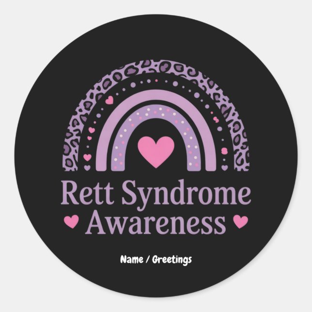 Sticker Rond Sensibilisation au syndrome de rétrospective Purpl (Devant)