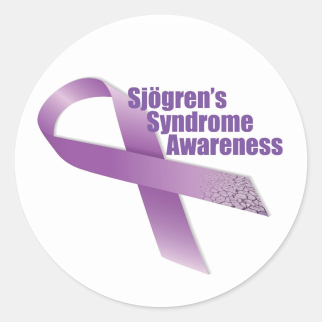 Sticker Rond Sensibilisation au syndrome de Sjogren (Devant)