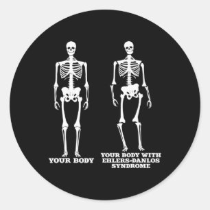 Sticker Rond Sensibilisation au syndrome d'Ehlers-Danlos
