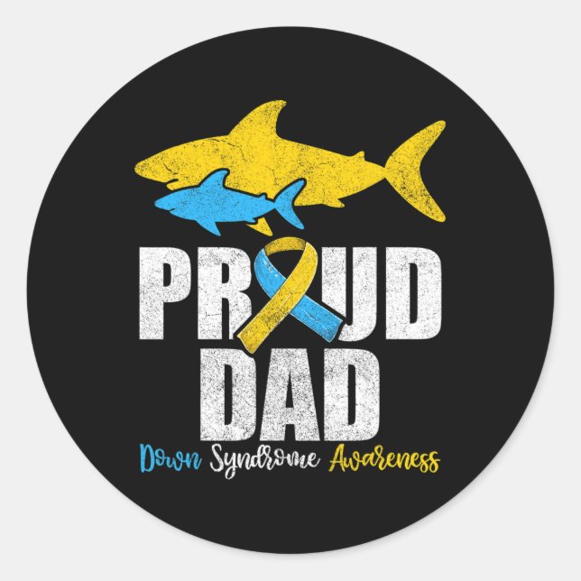 Sticker Rond Sensibilisation au syndrome du père fier (Devant)