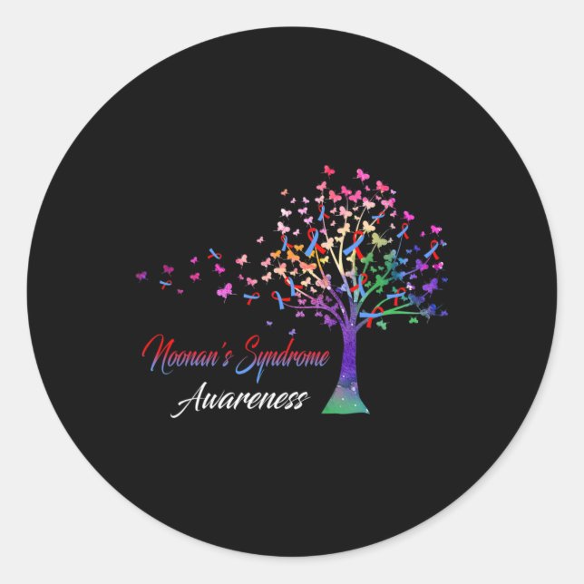 Sticker Rond Sensibilisation au syndrome du ruban Noonan (Devant)