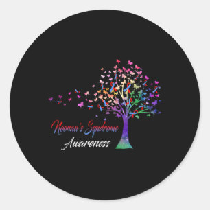Sticker Rond Sensibilisation au syndrome du ruban Noonan