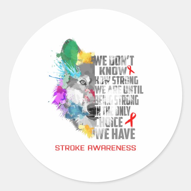 Sticker Rond Sensibilisation aux accidents vasculaires cérébrau (Devant)