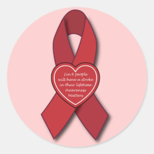 Sticker Rond Sensibilisation aux accidents vasculaires cérébrau