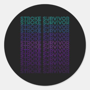 Sticker Rond Sensibilisation aux accidents vasculaires cérébrau