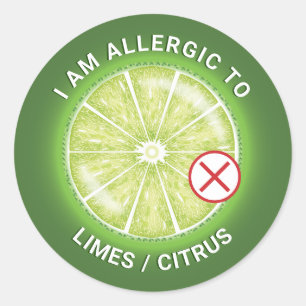 Sticker Rond Sensibilisation aux allergies alimentaires au frui