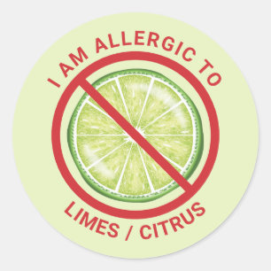 Sticker Rond Sensibilisation aux allergies alimentaires au frui