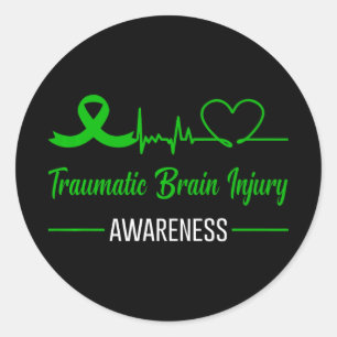 Sticker Rond Sensibilisation aux blessures cérébrales traumatiq