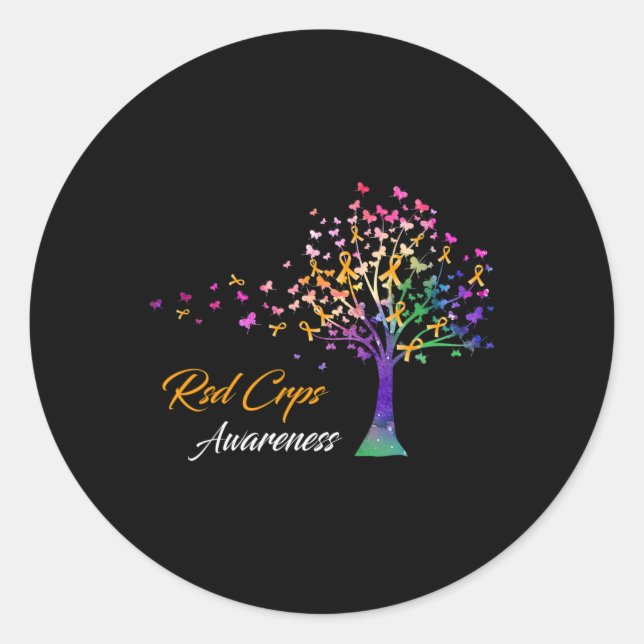 Sticker Rond Sensibilisation Aux Crps De Ruban D'Arbre (Devant)