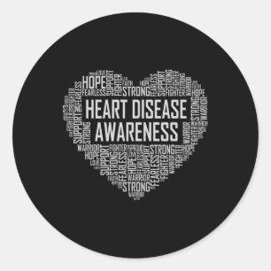 Sticker Rond Sensibilisation aux maladies cardiaques Cadeau car