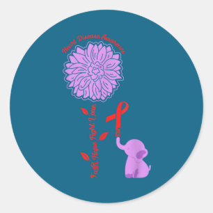 Sticker Rond Sensibilisation aux maladies cardiaques Foi Espoir