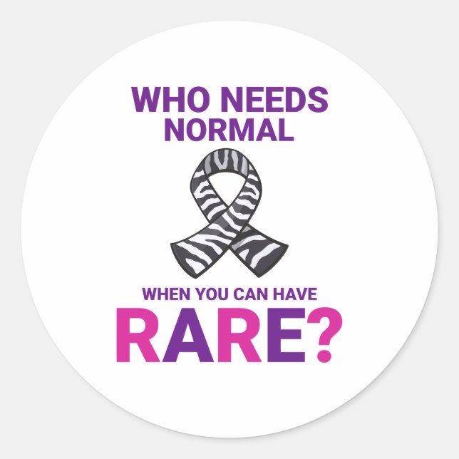 Sticker Rond Sensibilisation aux maladies rares Célébrer la rar (Devant)