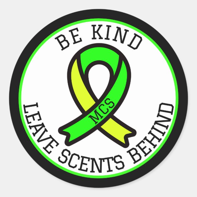 Sticker Rond Sensibilisation aux MCS de sensibilité chimique mu (Devant)
