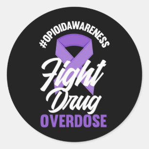 Sticker Rond Sensibilisation aux opioïdes Lutter contre l'overd