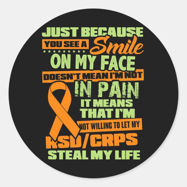 Sticker Rond Sensibilisation aux RSD CRPS (Devant)