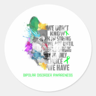 Sticker Rond Sensibilisation aux troubles bipolaires Cadeaux de