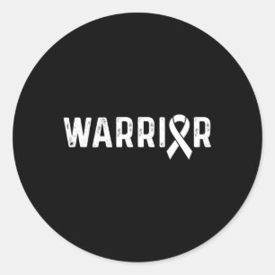 Sticker Rond Sensibilisation Crps Orange Ribbon Warrier 1