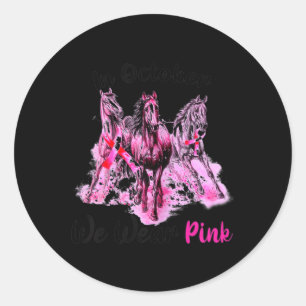Sticker Rond Sensibilisation Des Femmes En Octobre Nous Portons