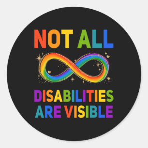 Sticker Rond Sensibilisation Des Handicapés Toutes Les Personne