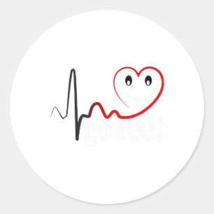 Sticker Rond Sensibilisation des survivants aux maladies cardia