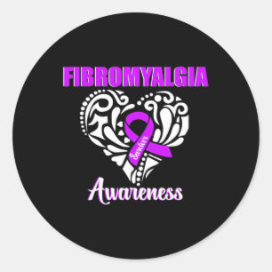 Sticker Rond Sensibilisation Douleur chronique Survivante Femme
