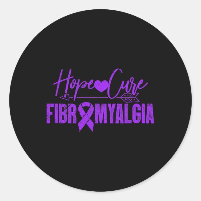 Sticker Rond Sensibilisation Espérance Cure Fibromyalgie Fibrom (Devant)