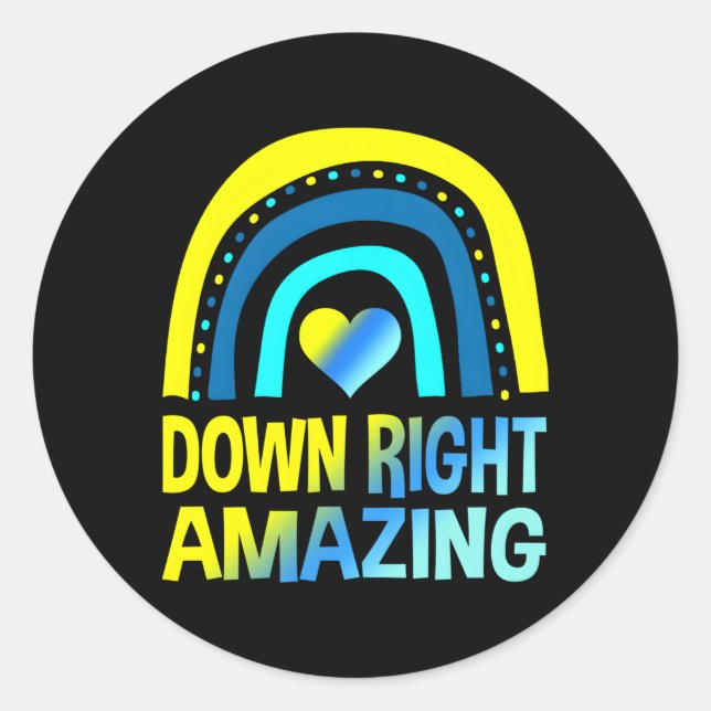 Sticker Rond Sensibilisation Extraordinaire au syndrome de Down (Devant)