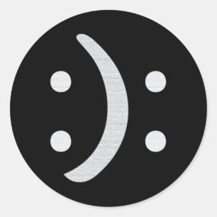 Sticker Rond Sensibilisation Happy Triste Visage Santé mentale