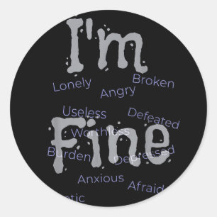 Sticker Rond Sensibilisation Im À La Prévention Du Suicide