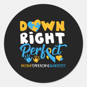 Sticker Rond Sensibilisation nationale au syndrome de Down Perf